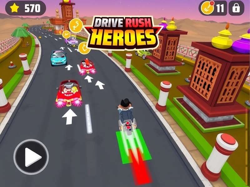 Drive Rush Heroes Gameplay Screenshot